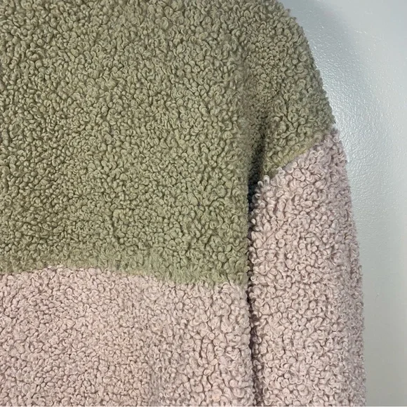 For Love and Lemons Sherpa Patchwork Color Block Full Zip Jacket - Picture 13 of 16